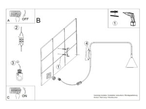 miniaturka Kinkiet NOREN ochra czerwona designerski