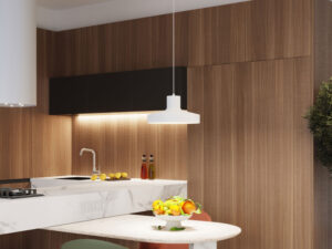 miniaturka Lampa wisząca BIRNO biała elegancka