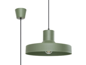 miniaturka Lampa wisząca BIRNO zielona oliwka skandynawska