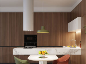 miniaturka Lampa wisząca BIRNO zielona oliwka skandynawska