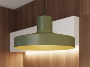 miniaturka Lampa wisząca BIRNO zielona oliwka skandynawska