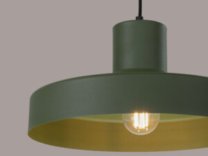 miniaturka Lampa wisząca BIRNO zielona oliwka skandynawska