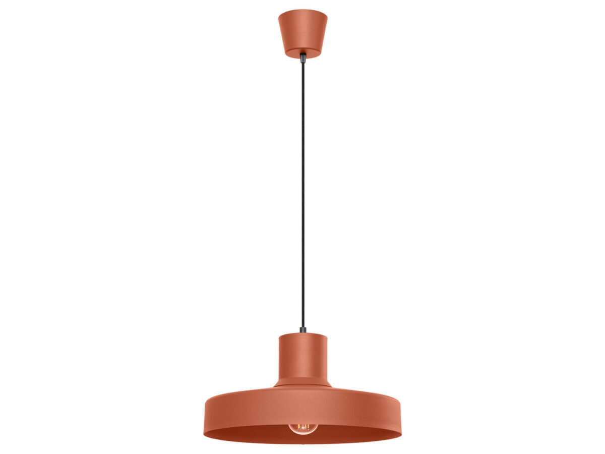 Lampa wisząca BIRNO ochra czerwona designerska