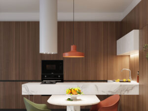 miniaturka Lampa wisząca BIRNO ochra czerwona designerska