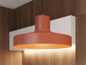 miniaturka Lampa wisząca BIRNO ochra czerwona designerska