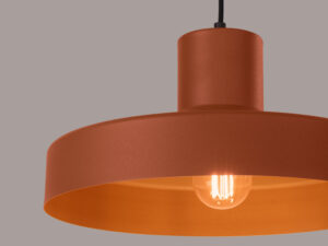 miniaturka Lampa wisząca BIRNO ochra czerwona designerska