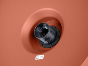 miniaturka Lampa wisząca BIRNO ochra czerwona designerska