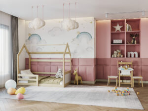 miniaturka Łóżko domek dziecięce Simba 1608 białe z barierką