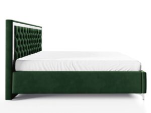 miniaturka Łóżko pikowane zagłowie metalowe nogi Melo