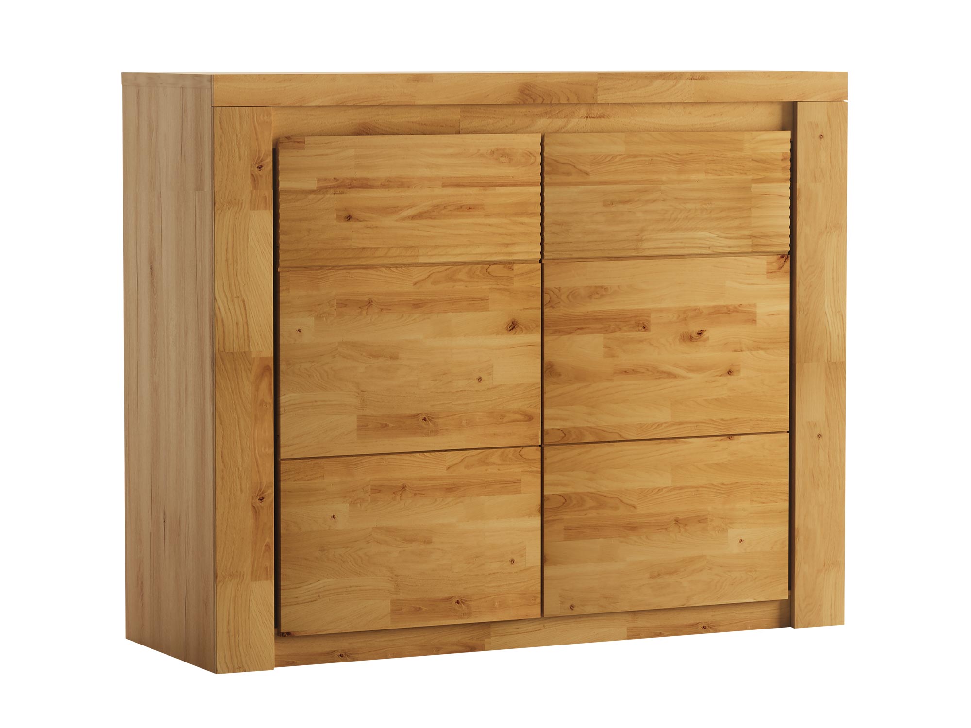 Brązowe łóżko z trzema sekcjami zagłówka i drewnianą podstawą