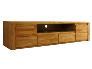 miniaturka Szafka RTV dębowa ryflowana 2-szuflady Castoro 48