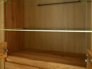 miniaturka Witryna dębowa ryflowana wysoka przeszklona Castoro 72