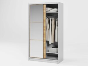 miniaturka Szafa przesuwna Kerem z lustrem i półkami