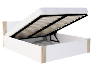 miniaturka Łóżko z pojemnikiem do sypialni w stylu skandynawskim Corner