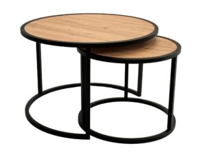 Zestaw stolików nowoczesnych industrialnych Loft