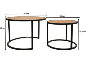 miniaturka Zestaw stolików nowoczesnych industrialnych Loft