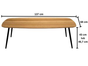 miniaturka Zestaw stolików dębowych nowoczesnych Linaro 10