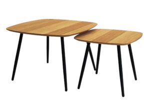 Zestaw stolików drewnianych geometrycznych Linaro 91