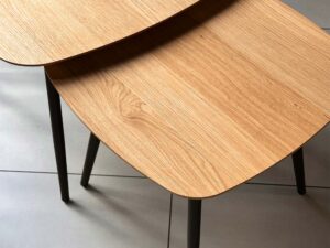 miniaturka Zestaw stolików drewnianych geometrycznych Linaro 91