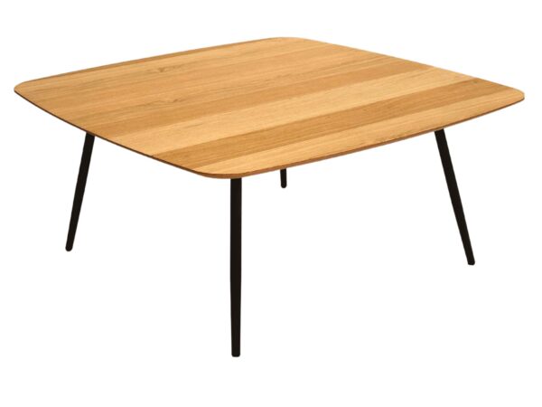 Nowoczesny stolik kawowy dąb craft na czarnych metalowych nóżkach