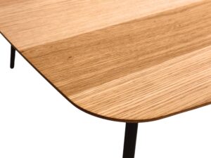 miniaturka Stolik dębowy geometryczny frezowany blat Linaro 04