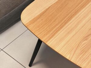 miniaturka Stolik dębowy geometryczny frezowany blat Linaro 04