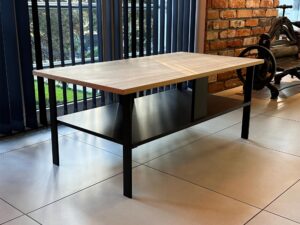 miniaturka Stolik kawowy dąb metalowa rama Taverno