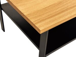 miniaturka Stolik kawowy dąb metalowa rama Taverno