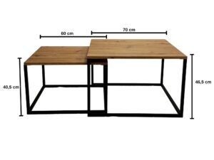 miniaturka Stolik kwadratowy zestaw 2w1 Loft