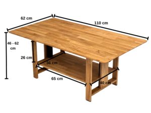 miniaturka Stolik ażurowy drewniany podnoszony blat Velnero