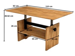 miniaturka Stolik dębowy podnoszony blat nowoczesny Taverno