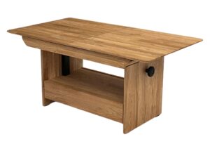 Stolik dębowy rozsuwany szuflada wkładka Artisan 05