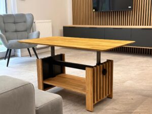 miniaturka Stolik dębowy podnoszony z lamelami Taverno