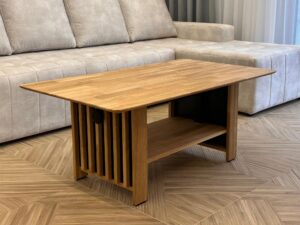 miniaturka Stolik dębowy podnoszony z lamelami Taverno