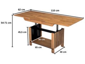 miniaturka Ława dębowa lamele podnoszony blat Taverno