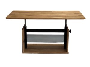 miniaturka Ława dębowa regulowana szklana półka Taverno