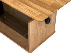 miniaturka Ława dębowa regulowana szklana półka Taverno