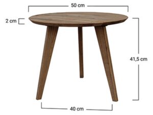 miniaturka Klasyczny stolik tabacco drewniany Basic