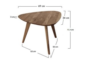 miniaturka Tabacco stolik nocny klasyczny drewniany Basic