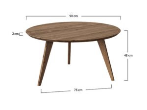 miniaturka Klasyczny drewniany stolik 90 cm Basic