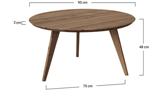 miniaturka Klasyczny drewniany stolik 90 cm Basic