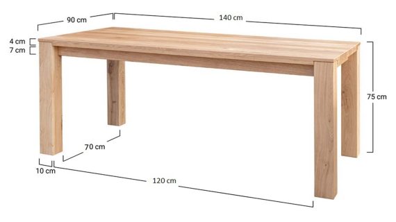 miniaturka Stół 90 cm skandynawski drewniany Gaia