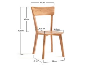 miniaturka Minimalistyczne Dębowe Krzesło MAX Tabacco