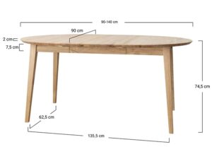 miniaturka Rozkładany stół 140 cm klasyczny Basic