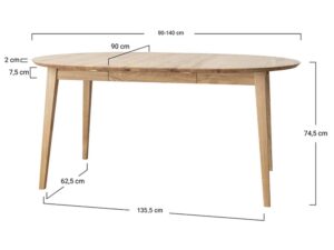 miniaturka Klasyczny rozkładany stół 140 cm Basic