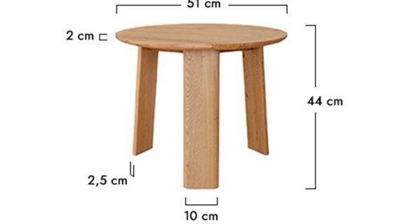 miniaturka Skandynawski stolik nocny 51 cm drewniany Asento