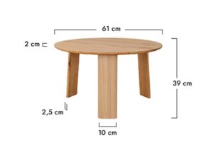 miniaturka Klasyczny drewniany stolik 61 cm Asento