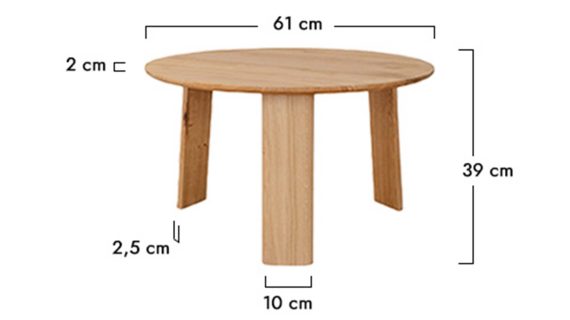 miniaturka Klasyczny drewniany stolik 61 cm Asento