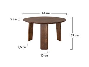 miniaturka Drewniany stolik klasyczny 61 cm Asento