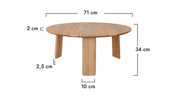 miniaturka Stolik 71 cm klasyczny Asento